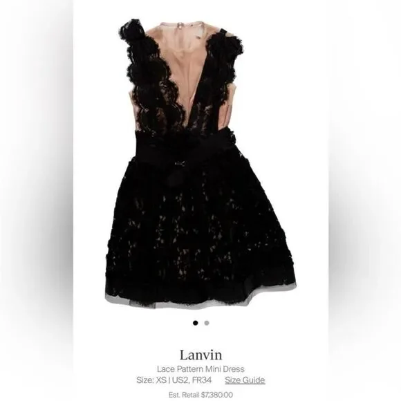 lanvin black lace dress Easy to Wear 2010s Lanvin by Alber Elbaz Black Lace Illusion Dress w B –  Shrimpton Couture main image 1